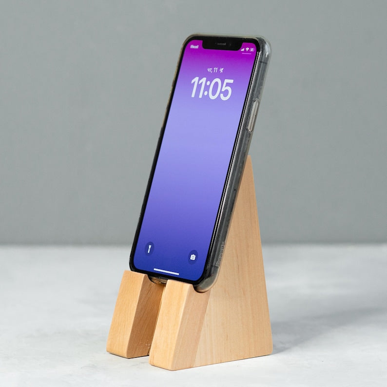 Jhati Minimalist Wooden Cell Phone Stand
