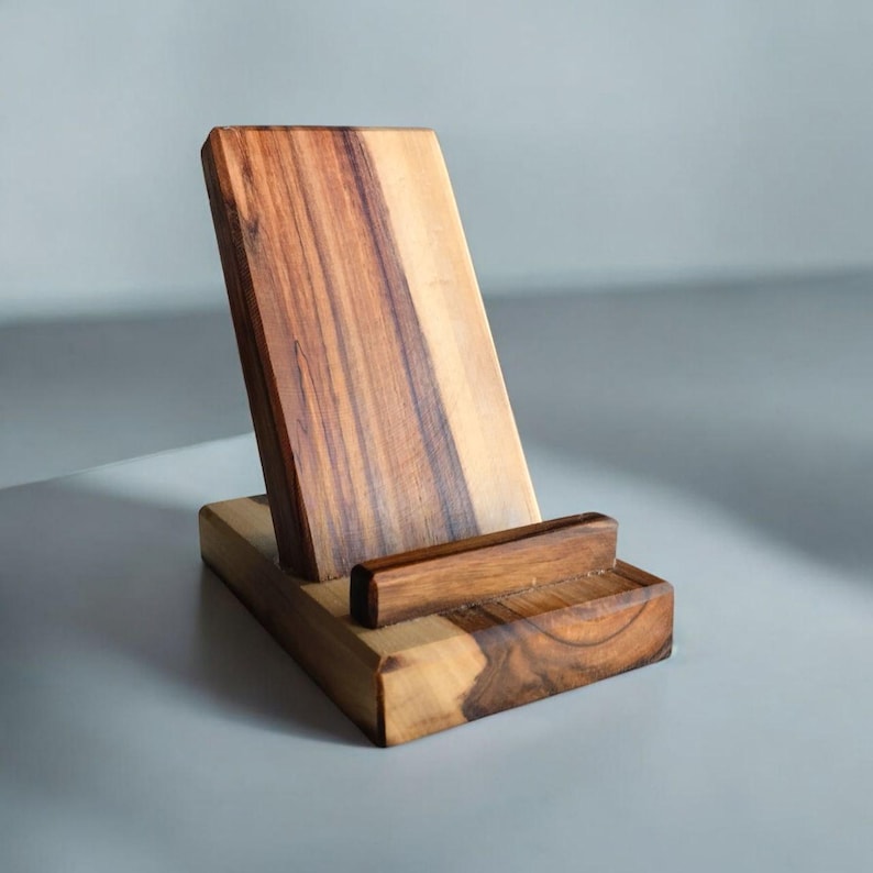 Jhati Handcrafted Walnut Wooden Phone Stand
