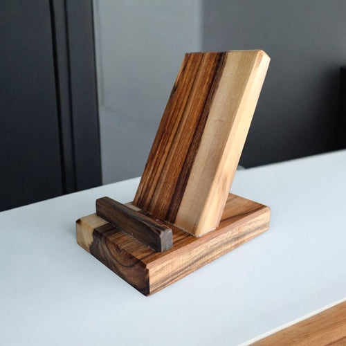 Jhati Handcrafted Walnut Wooden Phone Stand