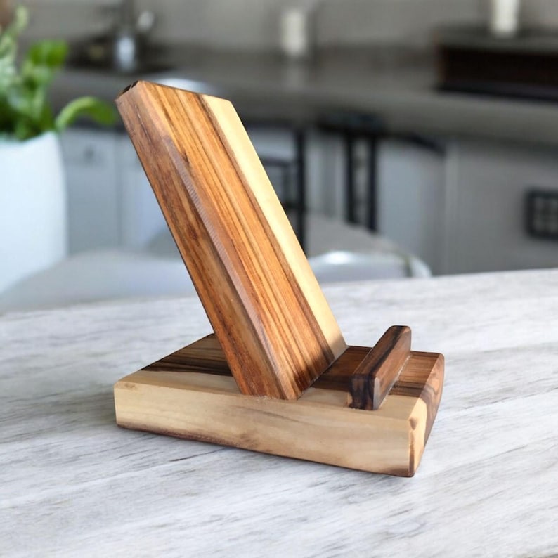 Jhati Handcrafted Walnut Wooden Phone Stand