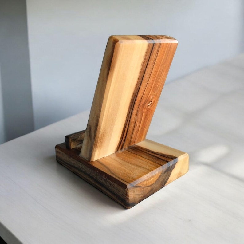 Jhati Handcrafted Walnut Wooden Phone Stand