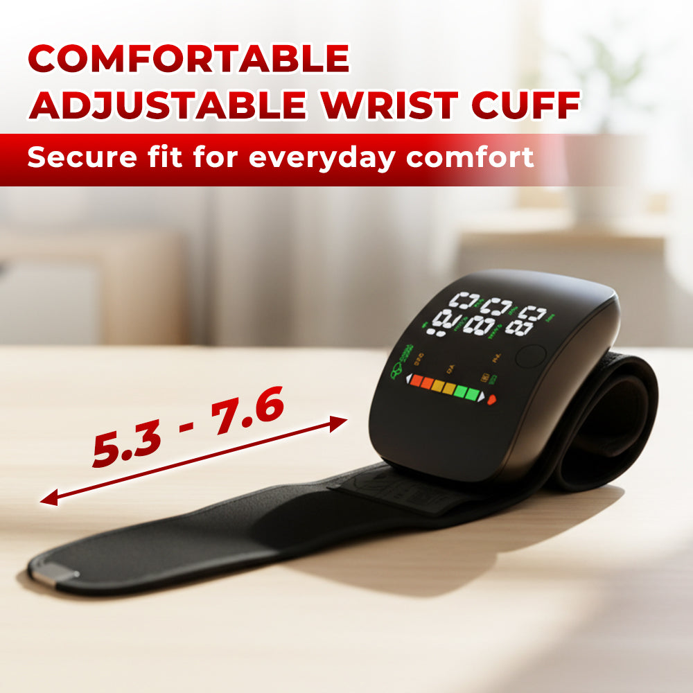 Jhati® Home LED Touch Screen Rechargeable mmHg Wrist Monitor