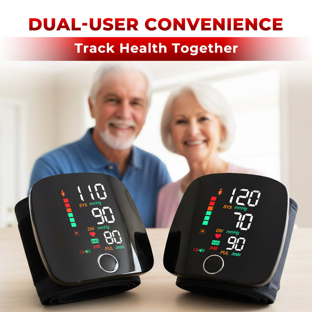 Jhati® Home LED Touch Screen Rechargeable mmHg Wrist Monitor